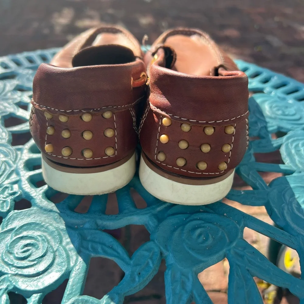 Italian Sorrento Leather boat shoes from